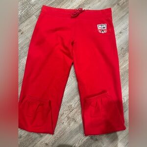Pink Victoria Secret Red Joggers Size Large